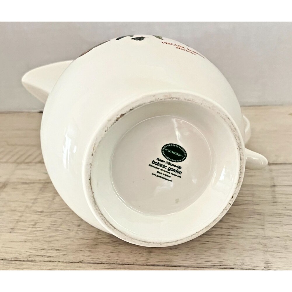 Vtg HTF Portmeirion Pitcher Viscum Album Mistletoe Butterfly 64oz Christmas Jug - Picture 7 of 12